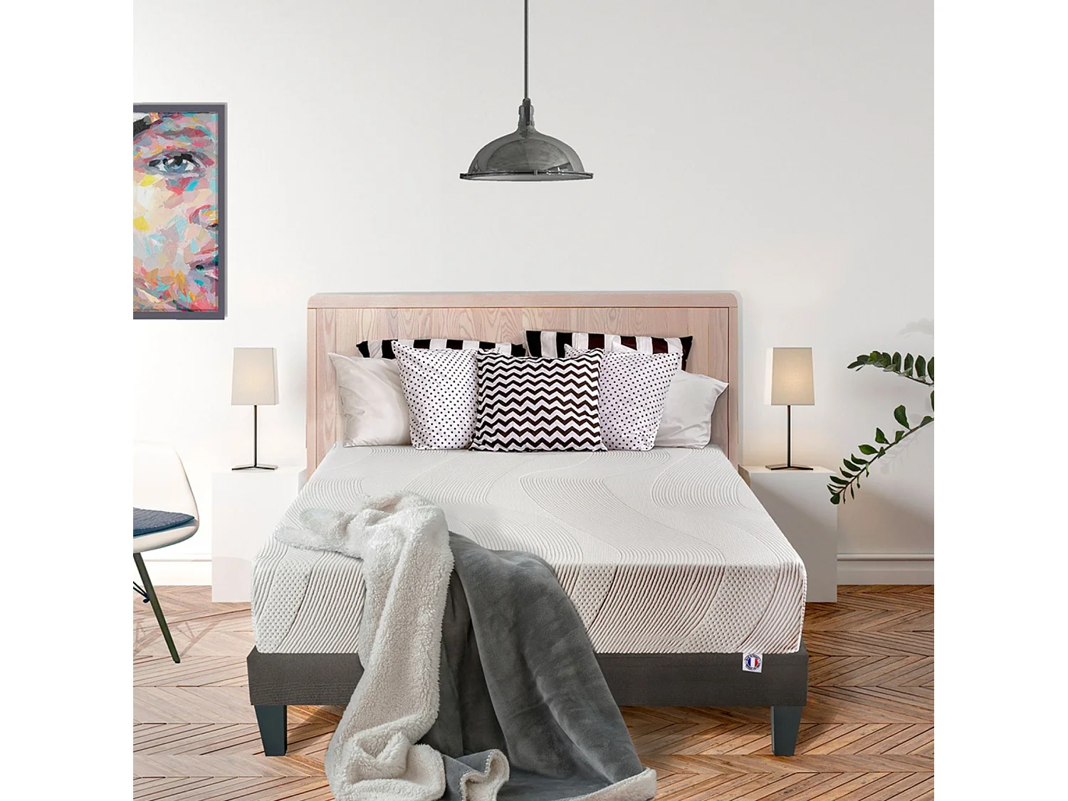 PARIS - Matelas mousse à mémoire de forme - soutien ferme