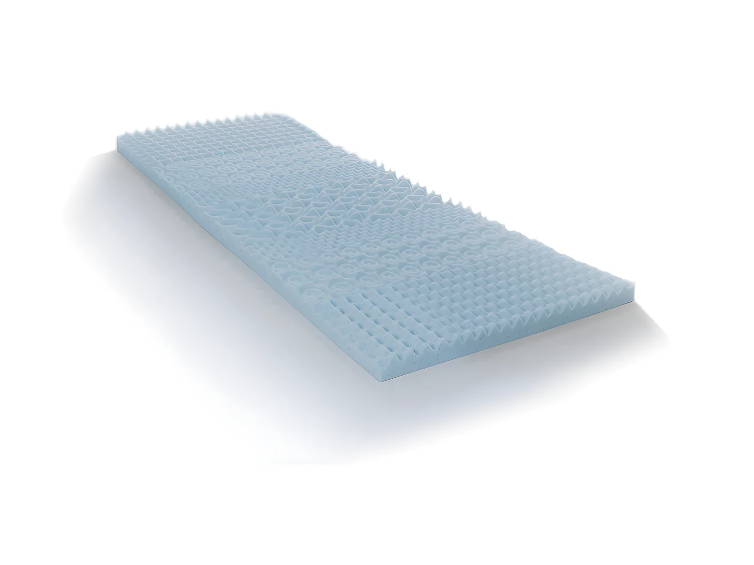 OLYMPE LITERIE | Surmatelas GEL REFRESH 90x190 cm | Mémoire de forme avec gel thermorégulateur