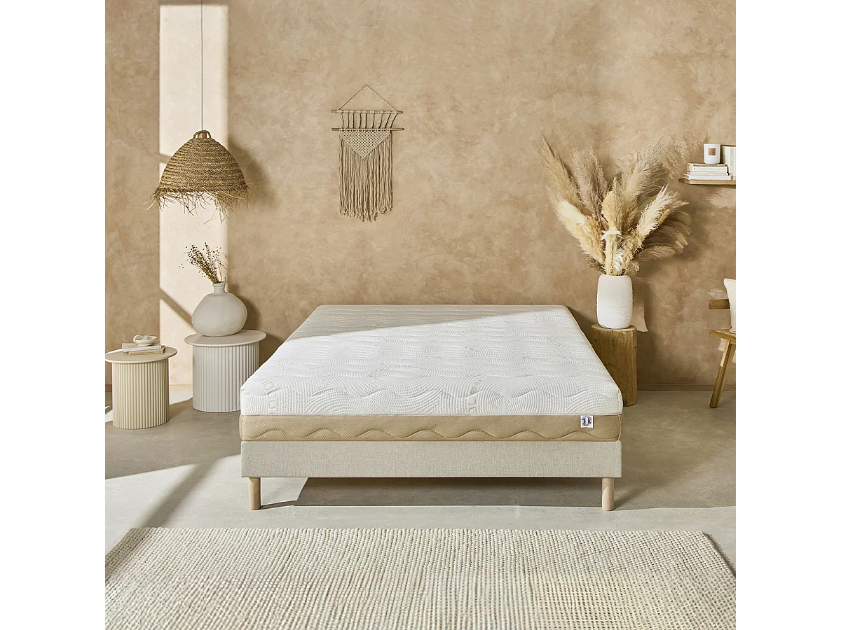 NUIT DE COTON | Matelas 4 SAISONS 90x190 cm | Mousse avec mémoire de forme
