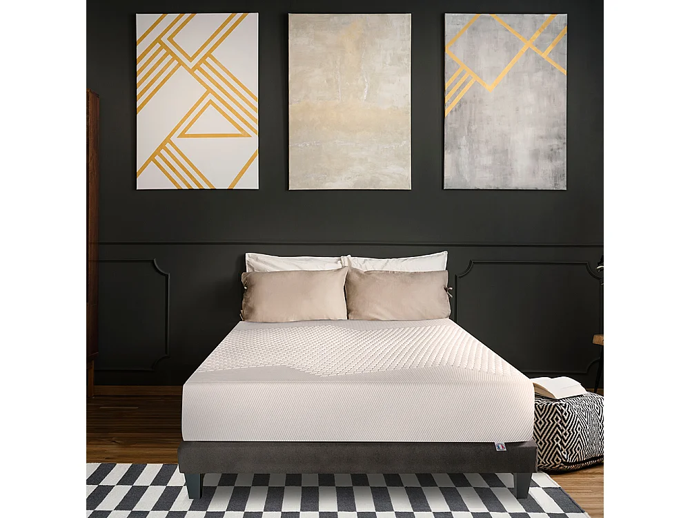 BELLECOUR LITERIE | Matelas AINAY 90x190 cm | Mousse à mémoire de forme | Soutien Ferme