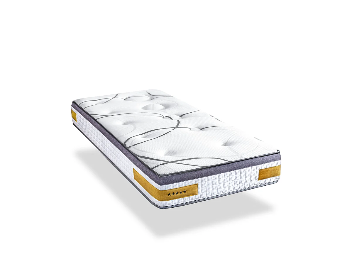 Matelas Copenhague - Mémoire de forme - Épaisseur 24 cm - Moelleux - 90x190 cm