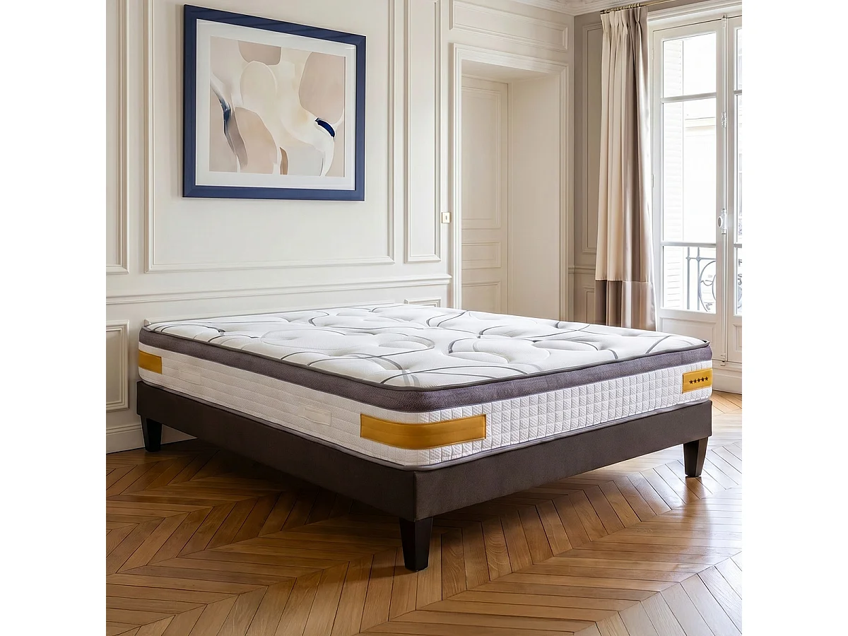 Matelas Copenhague - Mémoire de forme - Épaisseur 24 cm - Moelleux - 140x190 cm