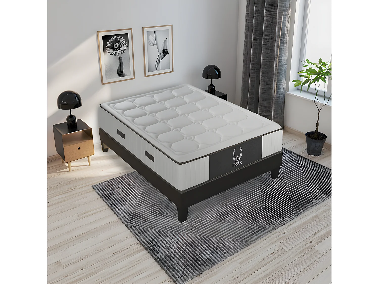 OLYMPE LITERIE | Matelas CESAR 140x190 cm | Mousse à mémoire de forme | Soutien Ferme