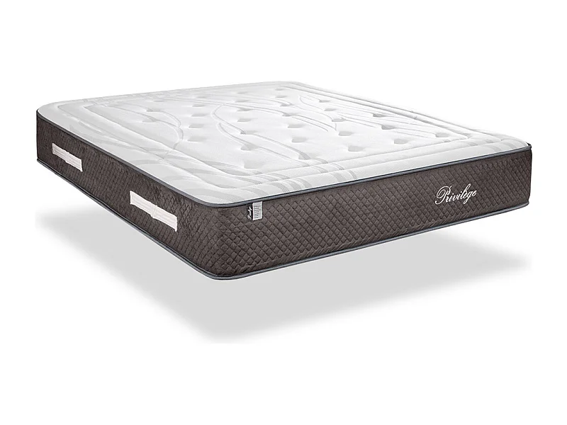 BELLECOUR LITERIE | Matelas PRIVILEGE 160x200 cm | Ressorts ensachés & Mémoire de forme