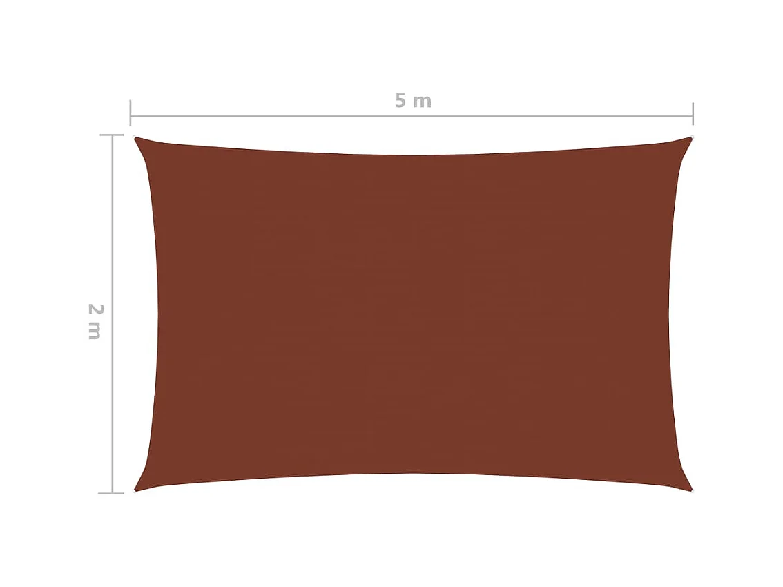 Parasol vela de tela oxford rectangular 2 x 5 m terracota 02_0009638