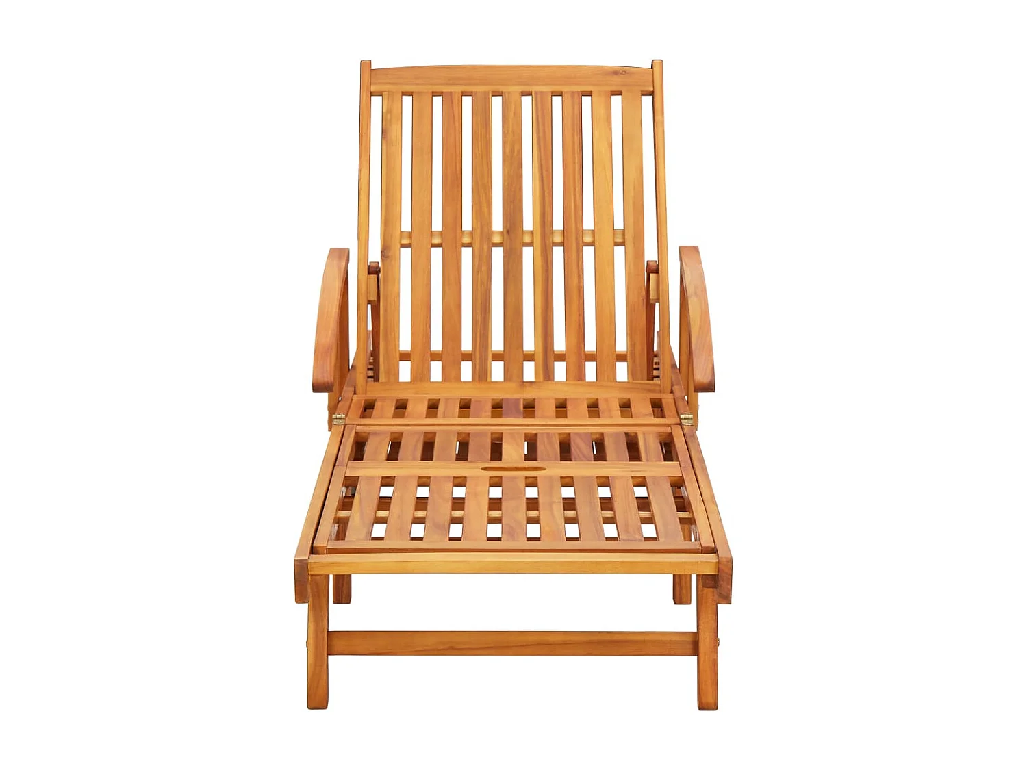 Conjunto de 2 espreguiçadeiras espreguiçadeira para banhos de sol jardim cama terraço móveis de exterior com almofadas madeira de acácia maciça 02_0012042