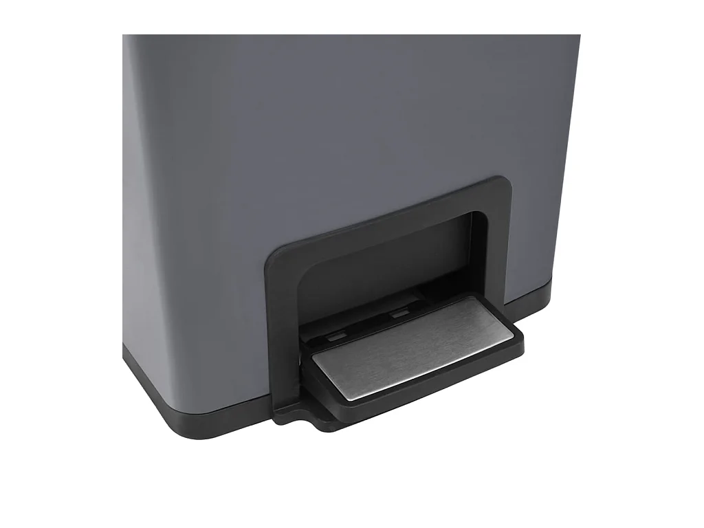 Poubelle à pédale anti-empreinte argenté 31 x 31.5 x 71 cm 02_0006068