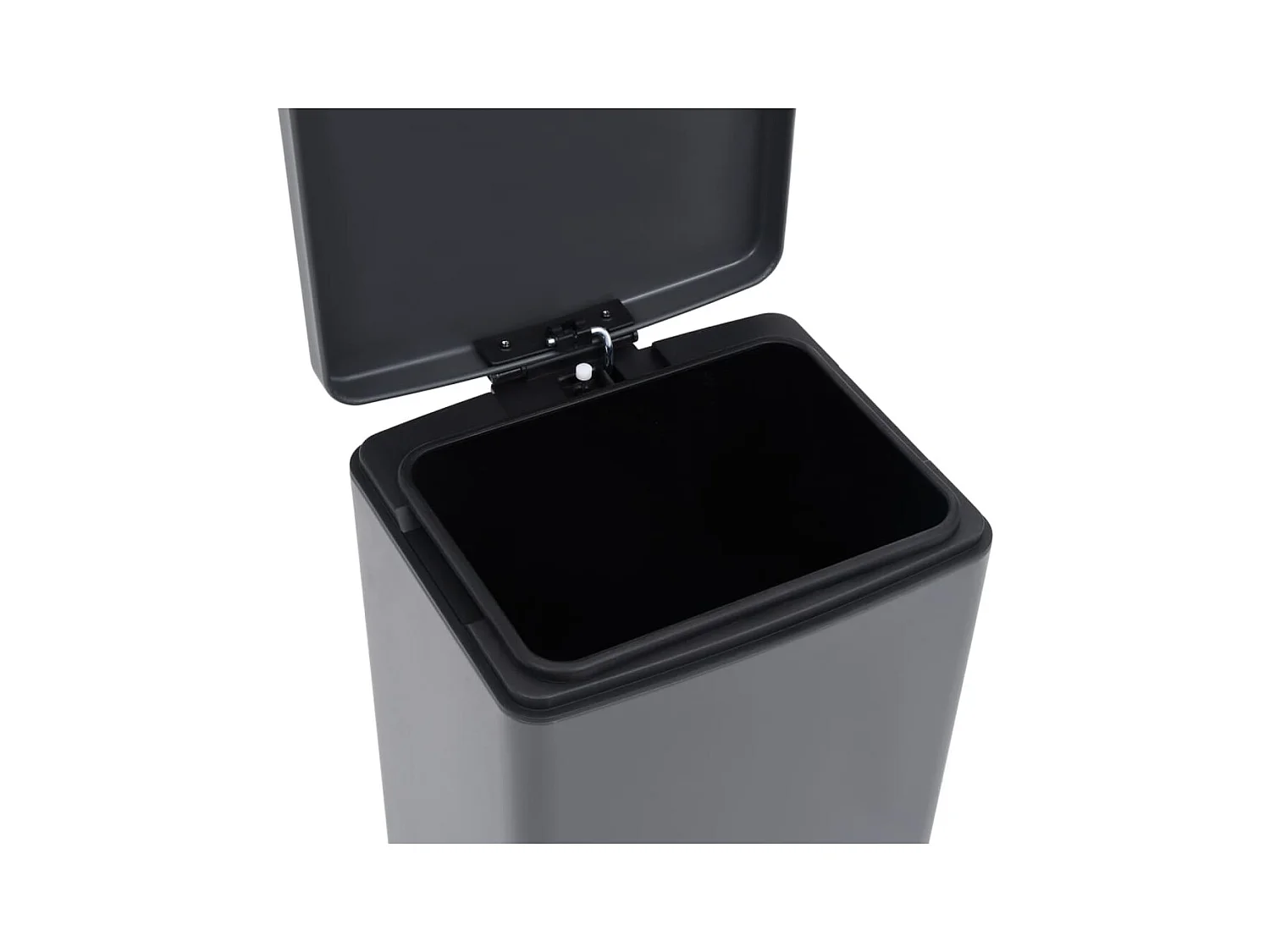 Poubelle à pédale anti-empreinte argenté 31 x 31.5 x 71 cm 02_0006068