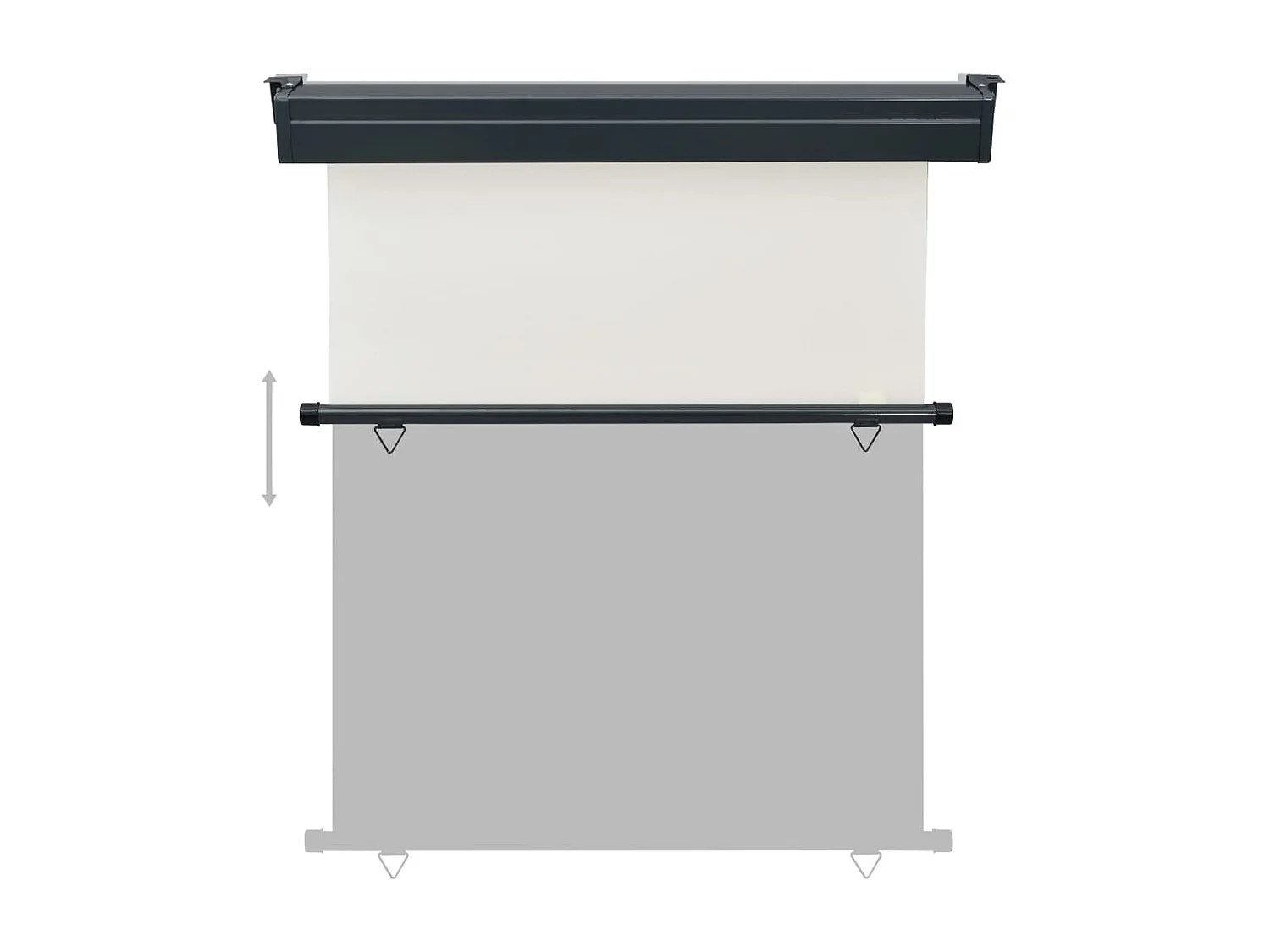 Auvent paravent store brise-vue crème 250 x 140 x 140 cm 02_0007010