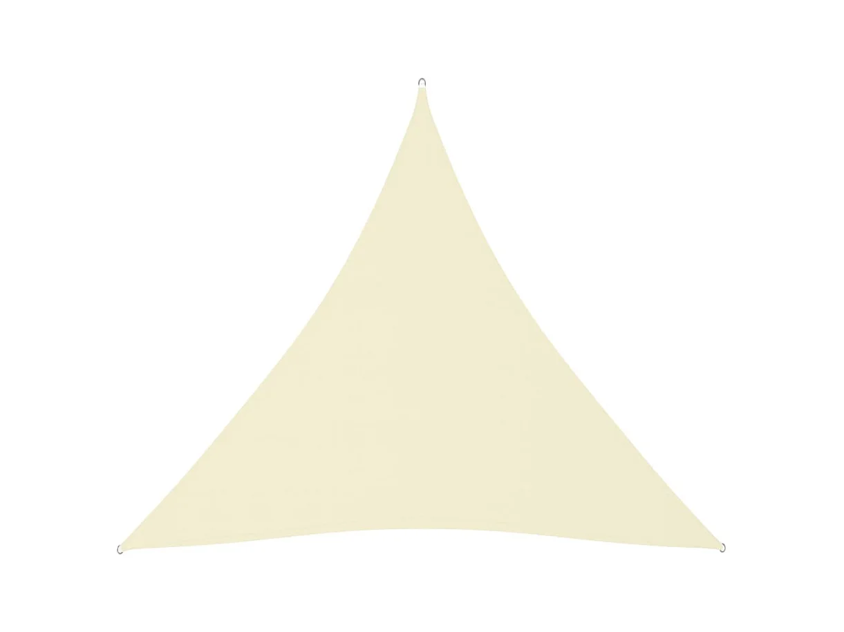 Vela telo ombreggiante parasole parasole triangolare tessuto Oxford 3 x 3 x 3 mt crema 02_0009822