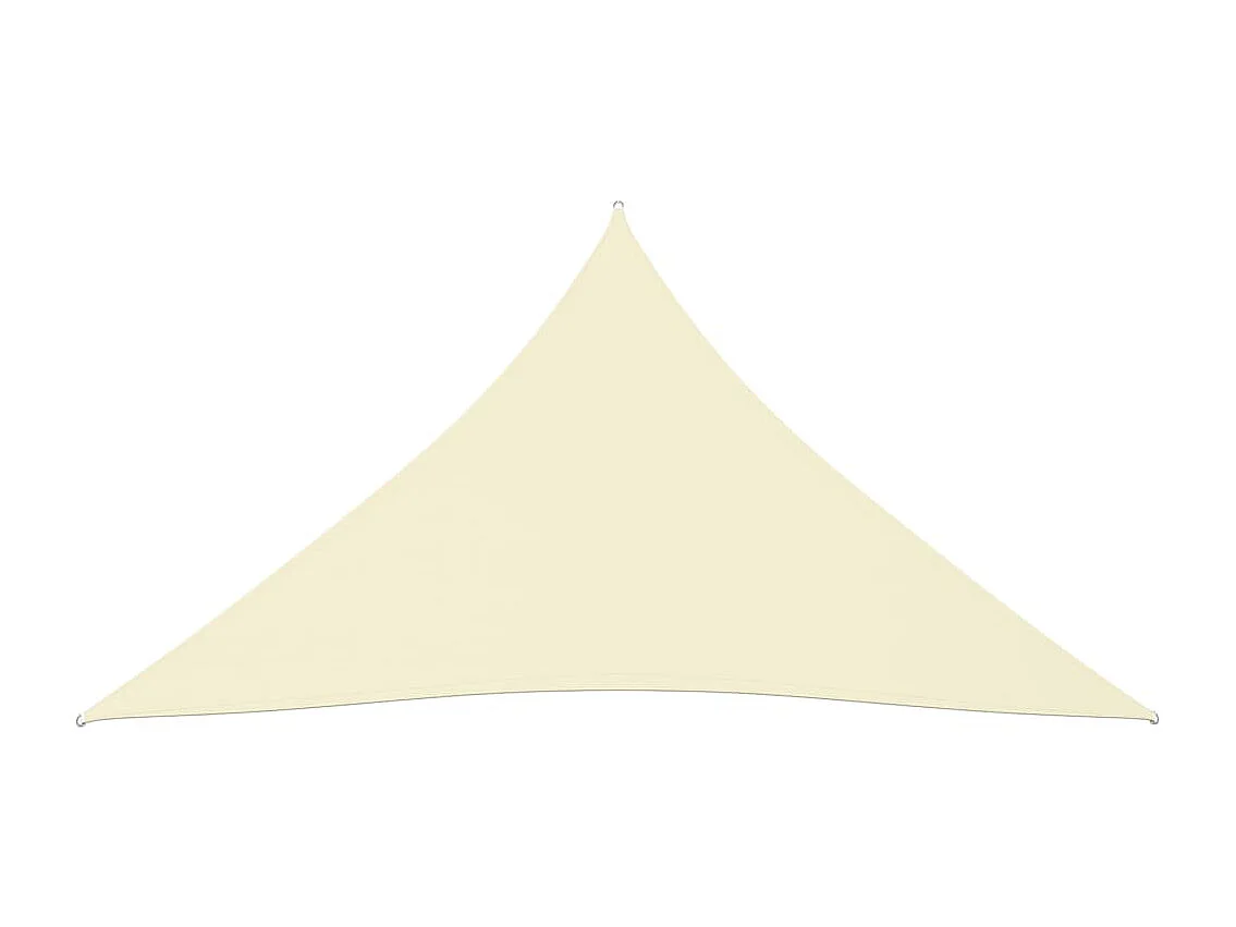 Vela de sombra parasol sombrilla triangular tela Oxford 3 x 3 x 3 m crema 02_0009822