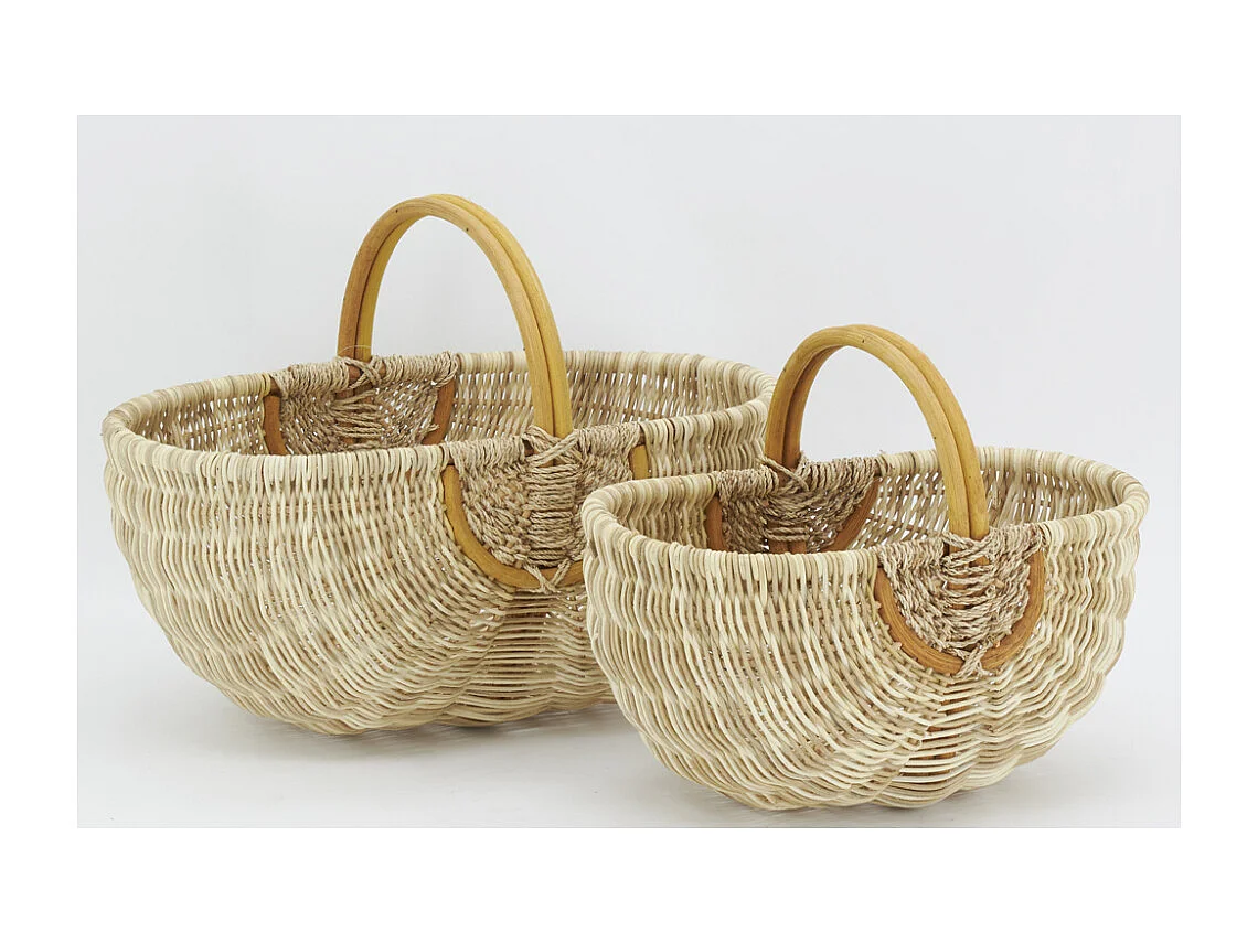 Duo de panier en rotin