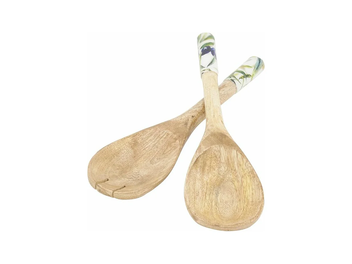 Couverts à salade en manguier et résine OLIVE (la paire) Les couverts
