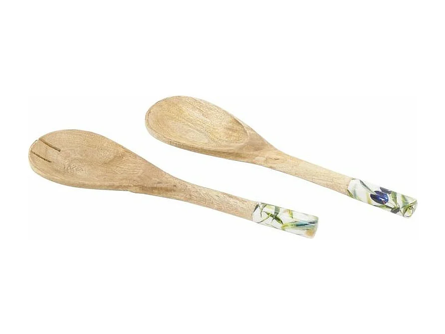 Couverts à salade en manguier et résine OLIVE (la paire) Les couverts