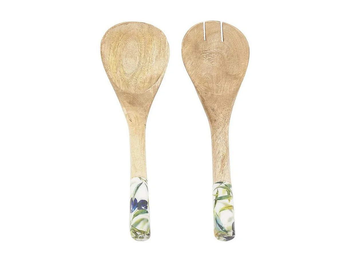 Couverts à salade en manguier et résine OLIVE (la paire) Les couverts