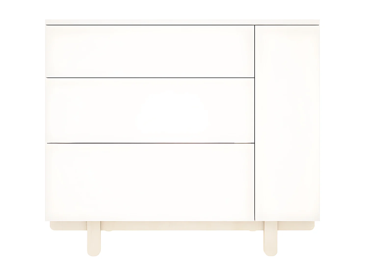 Commode 3 tiroirs Romy - Blanc