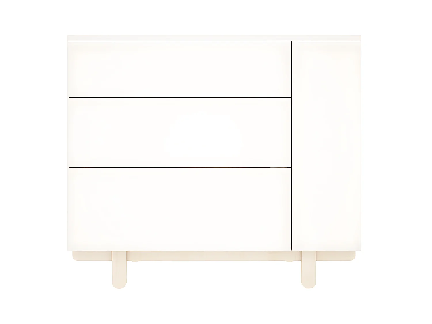Commode 3 tiroirs Romy - Blanc