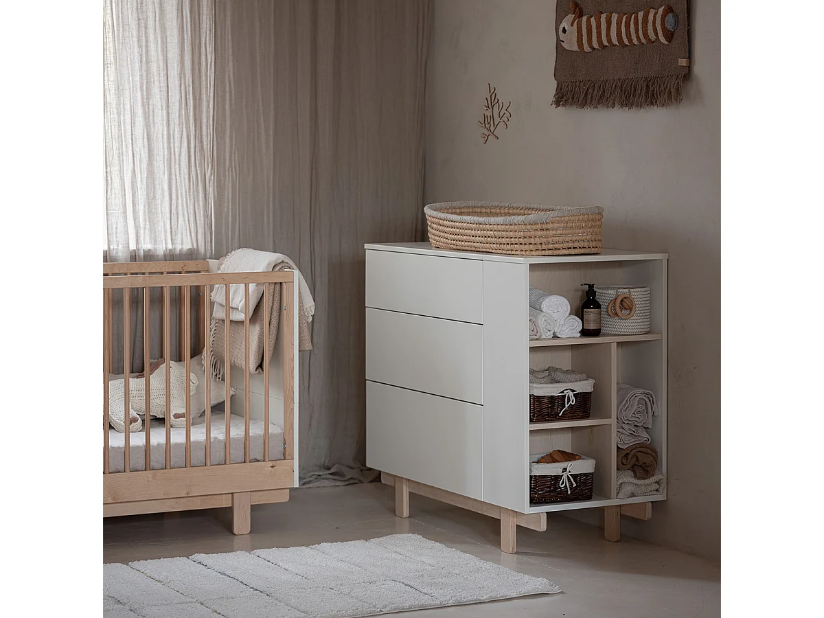 Commode 3 tiroirs Romy - Blanc