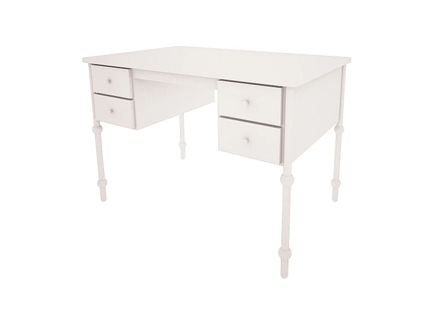 Bureau 4 tiroirs Babushka Blanc