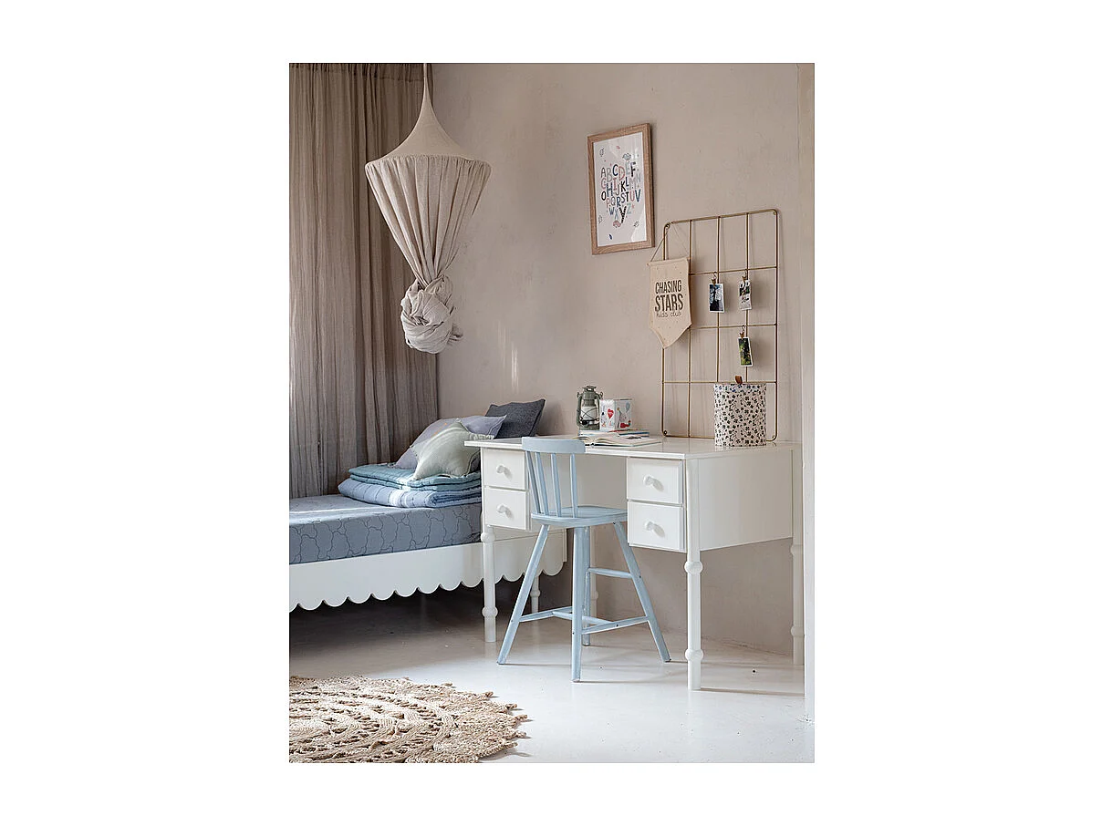 Bureau 4 tiroirs Babushka Blanc