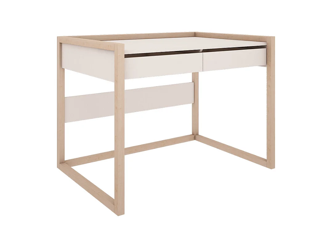 Bureau 2 tiroirs Romy - Blanc