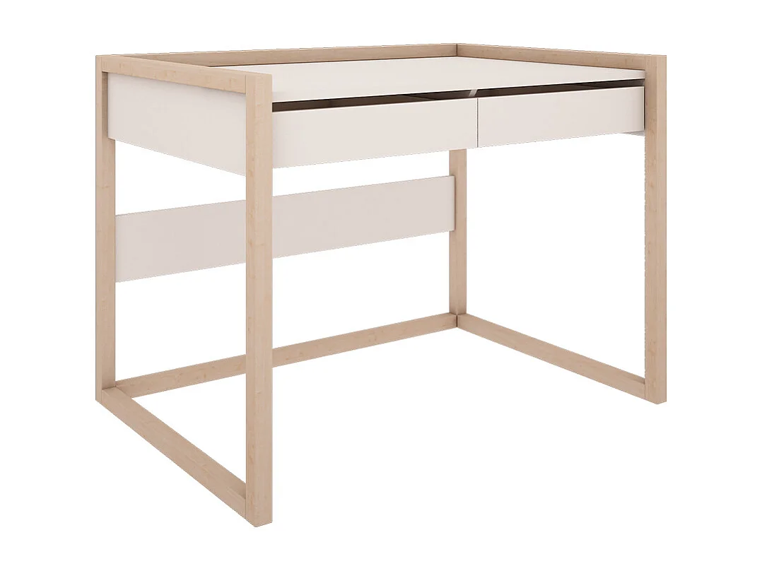 Bureau 2 tiroirs Romy - Blanc