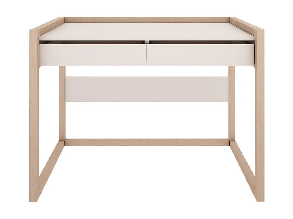 Bureau 2 tiroirs Romy - Blanc