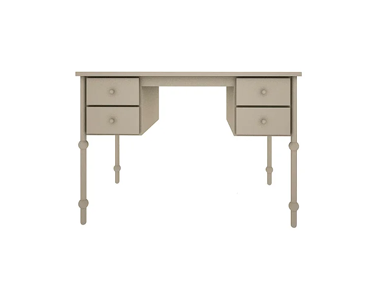 Wood Luck Babushka Olive skrivebord med 4 skuffer