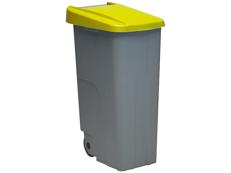 Recycler le récipient 110 litres fermé - Jaune, L42 P 57 H88