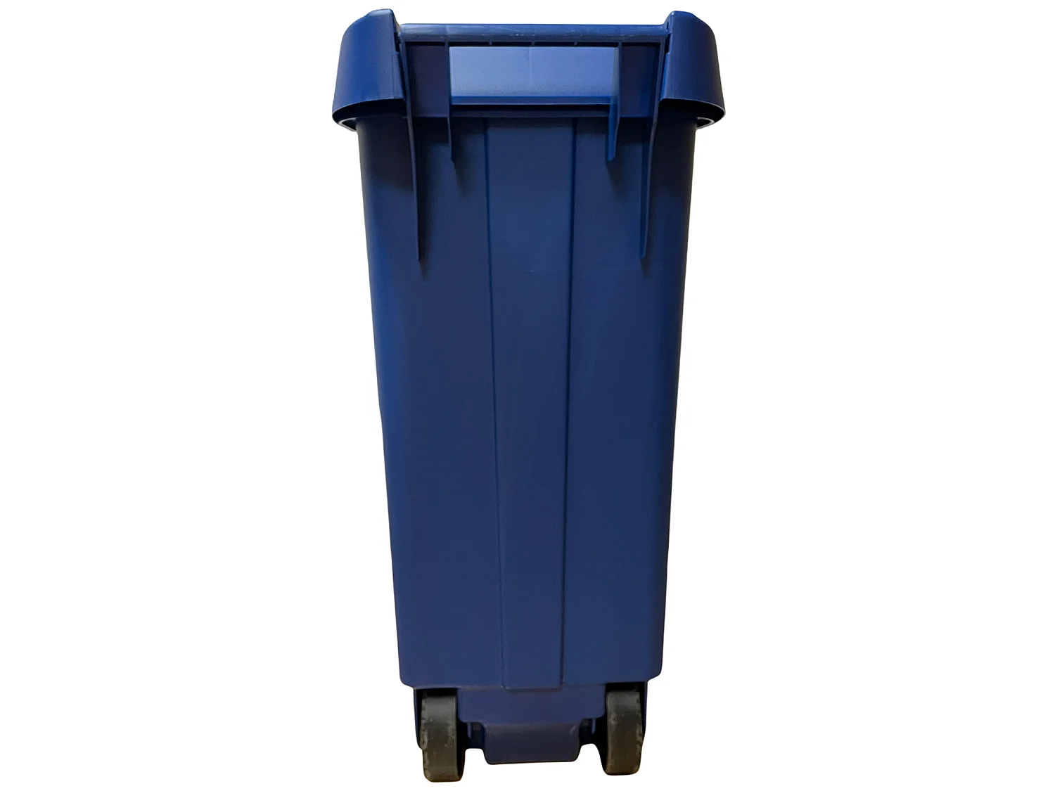 Contauteur recycle 110 litres, fermé avec le couvercle, idéal pour le recyclage en papier et en carton, avec roues, L42 P57 H88