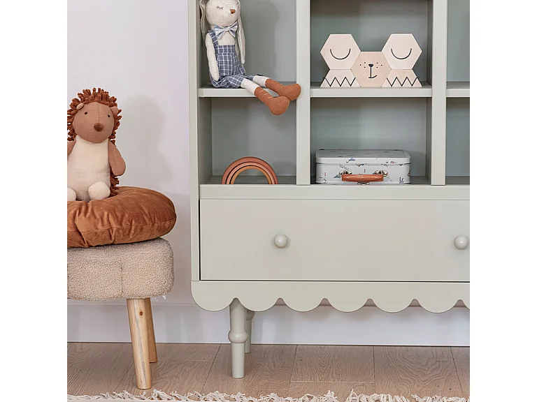 Bibliothèque 1 tiroir Babushka Olive