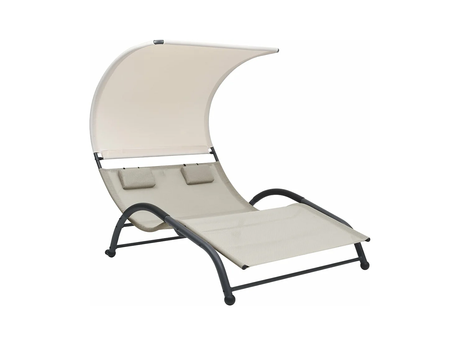 Transat chaise longue bain crème 190 x 137 x 158 cm 02_0012721