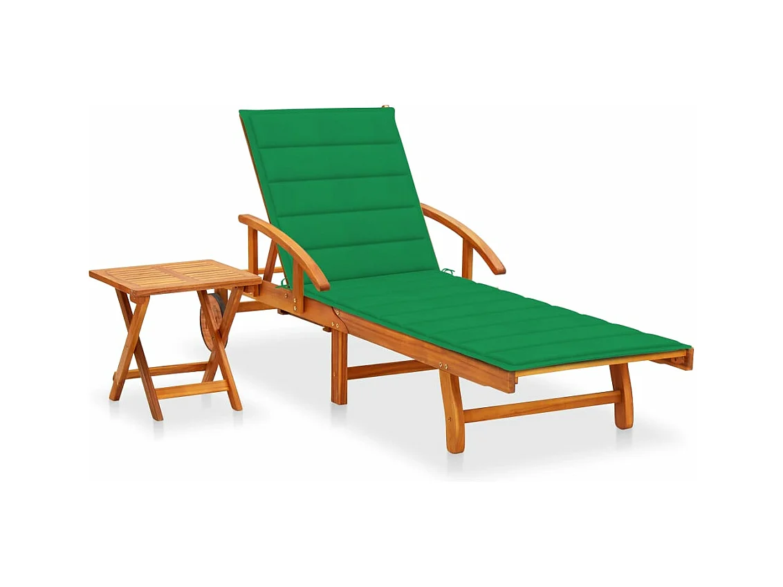Transat chaise longue bain bois marron 200 x 67 x 30 cm 02_0012621