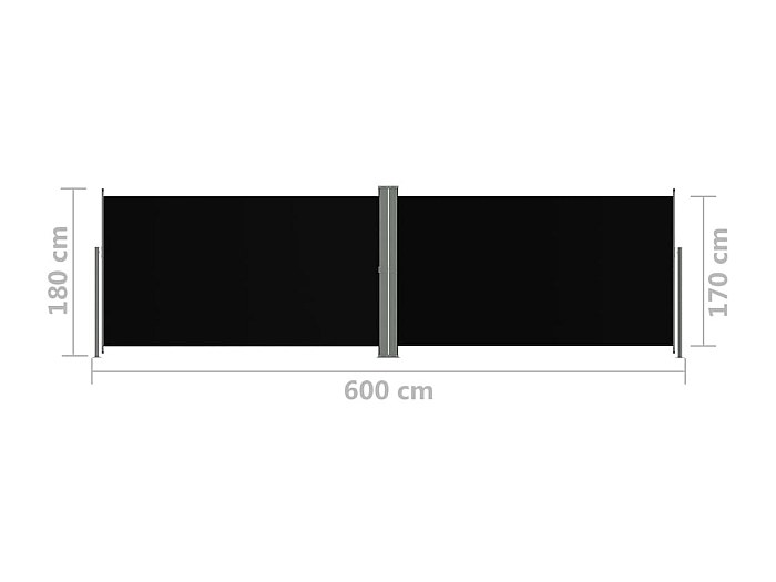 Tenda A Lamelle Scorrevoli KSHANDEL24 - Sistema Completo 180x180 Cm, Colore Nero