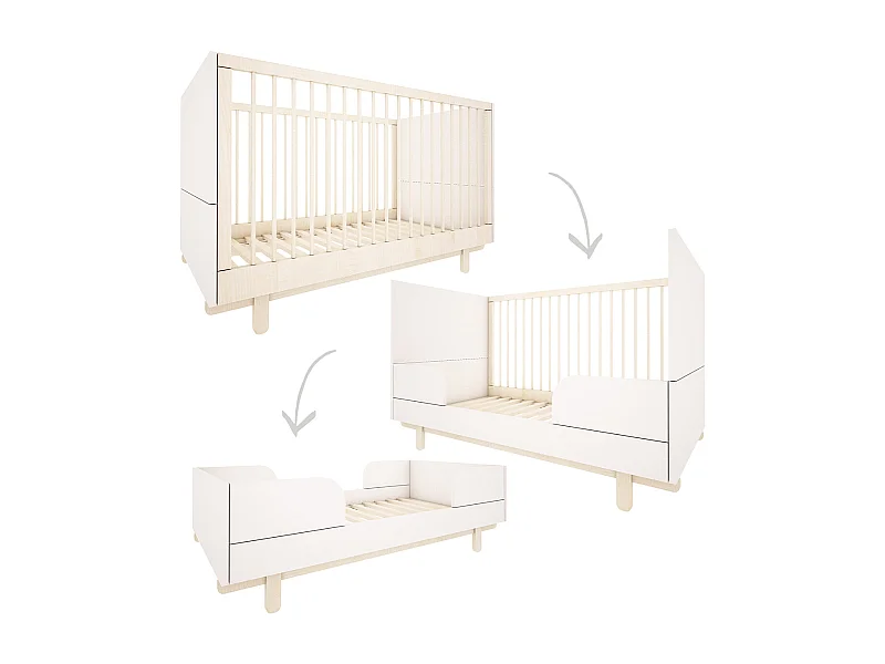 Lit évolutif 70x140 Romy - Blanc