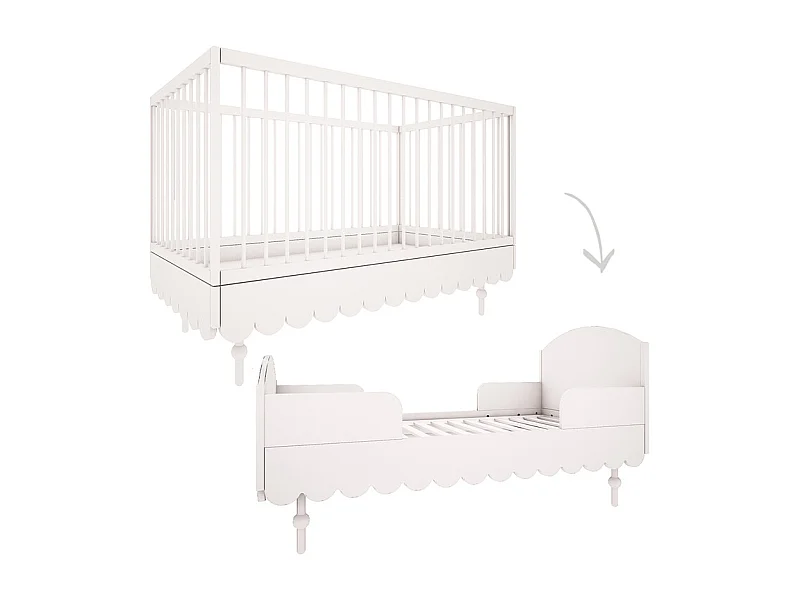 Lit évolutif 70x140 Babushka Blanc