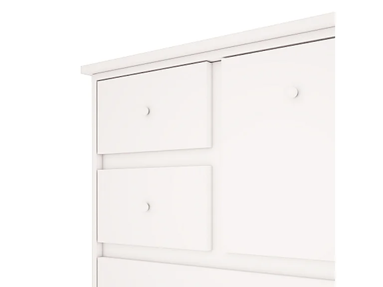 Commode 3 tiroirs 1 porte Babushka Blanc