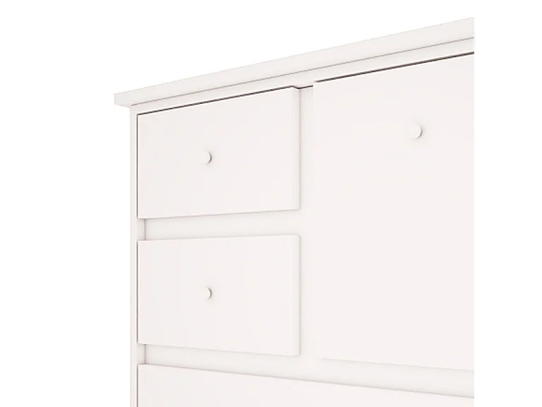 Commode 3 tiroirs 1 porte Babushka Blanc