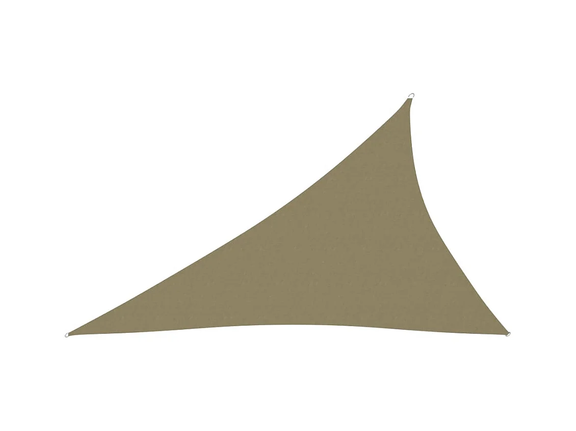 Ombrellone in tessuto vela triangolare in tessuto Oxford 4 x 5 x 6,4 m beige 02_0009898