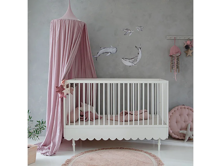 Chambre complète lit évolutif 70x140 commode à langer et armoire 2 portes Babushka Blanc