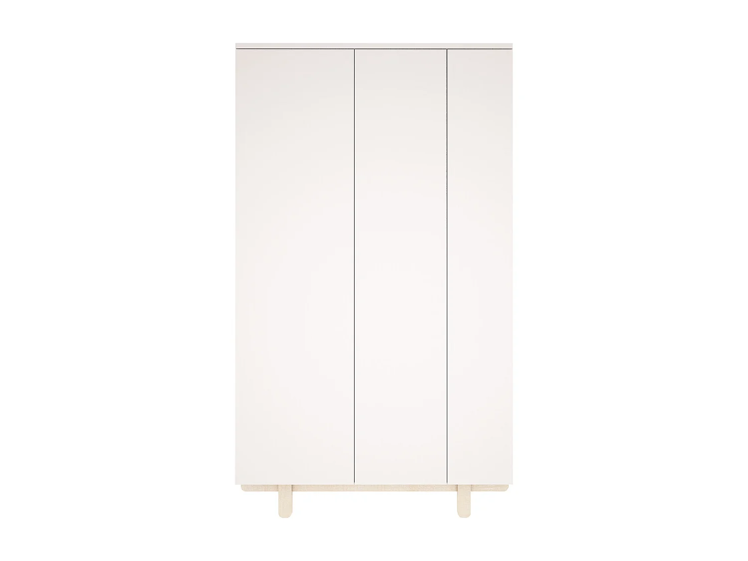 Lit évolutif 70x140 et armoire 2 portes Romy - Blanc