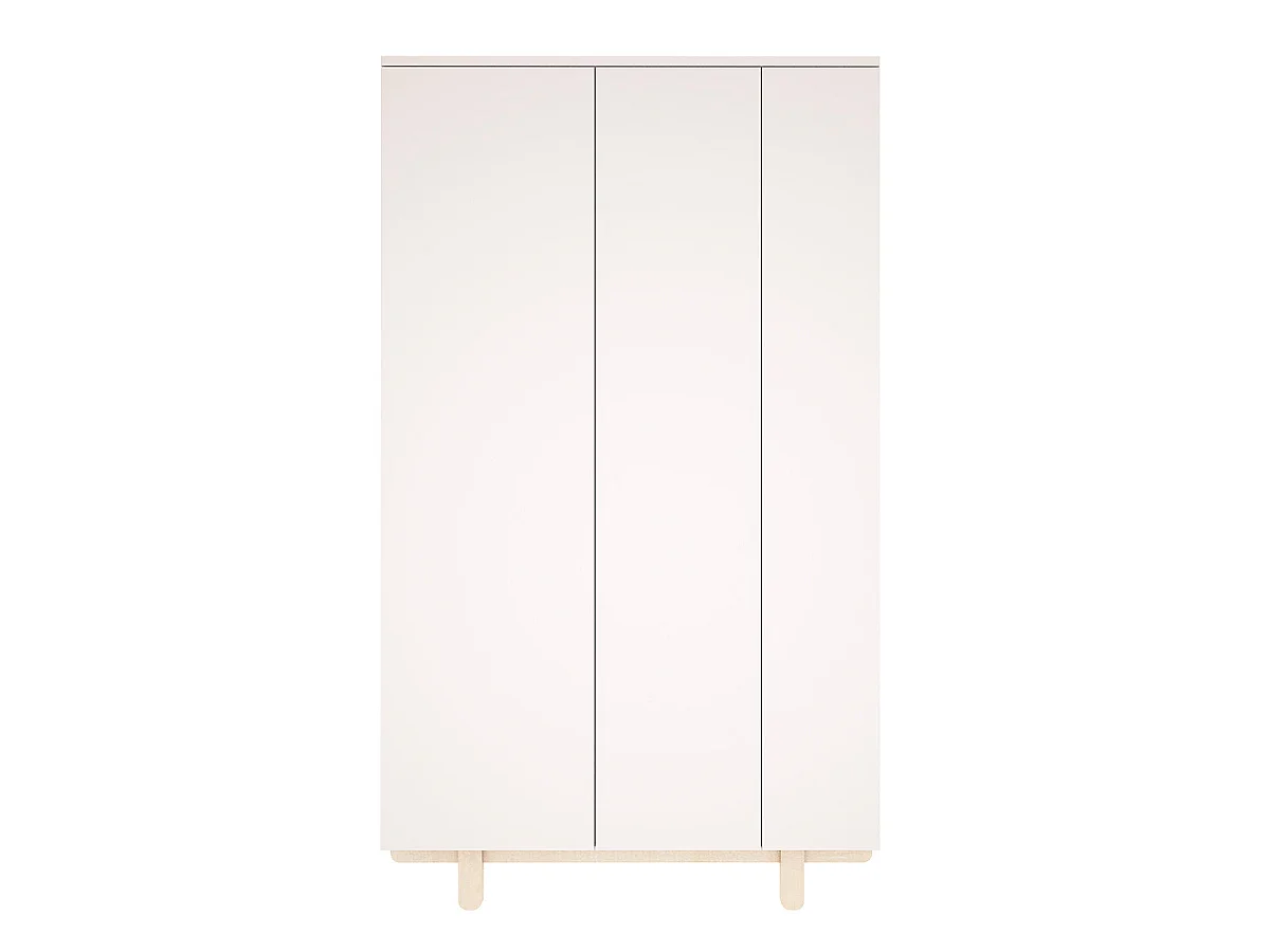 Lit évolutif 70x140 et armoire 2 portes Romy - Blanc