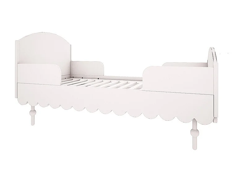 Lit évolutif 70x140 et armoire 2 portes Babushka Blanc