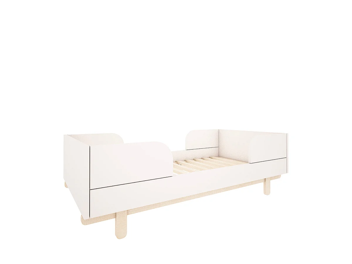 Lit évolutif 70x140 et commode 3 tiroirs Romy - Blanc
