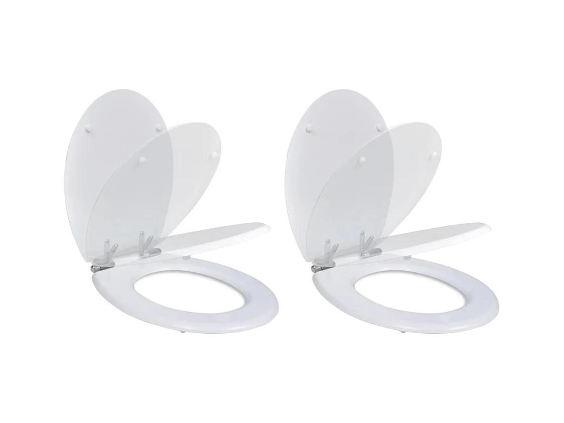 Lot de deux sièges effet bois blanche 45 x 36 x 5 cm 02_0002941