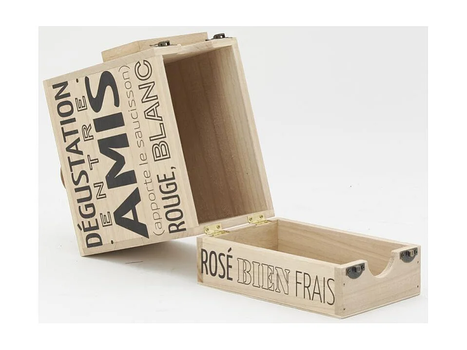 Boite à cubi 3L en bois naturel Apéro Range cubis