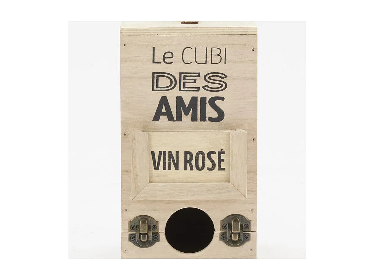 Boite à cubi 3L en bois naturel Apéro Range cubis