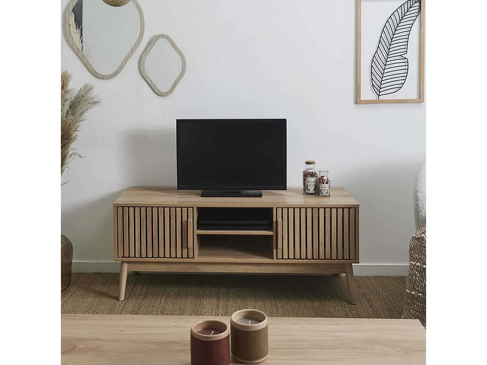 Set meuble TV et table basse en bois Klaus