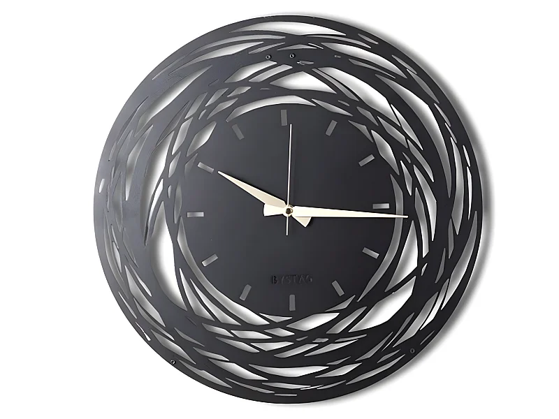 Horloge en métal décorative avec style "rotations" 50x50, 100%metal