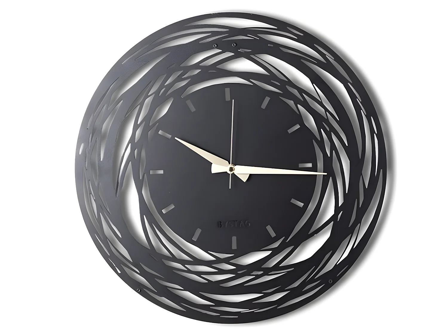 Horloge en métal décorative avec style "rotations" 50x50, 100%metal